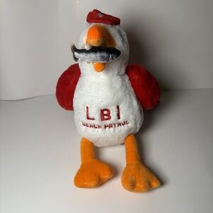 14" Sunny The Seagull With Fish Plush Stuffed Animal LBI Beach Patrol NWT